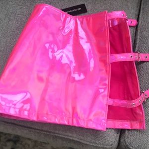 WWW.Dollskill.com club ex pink neon skirt size s